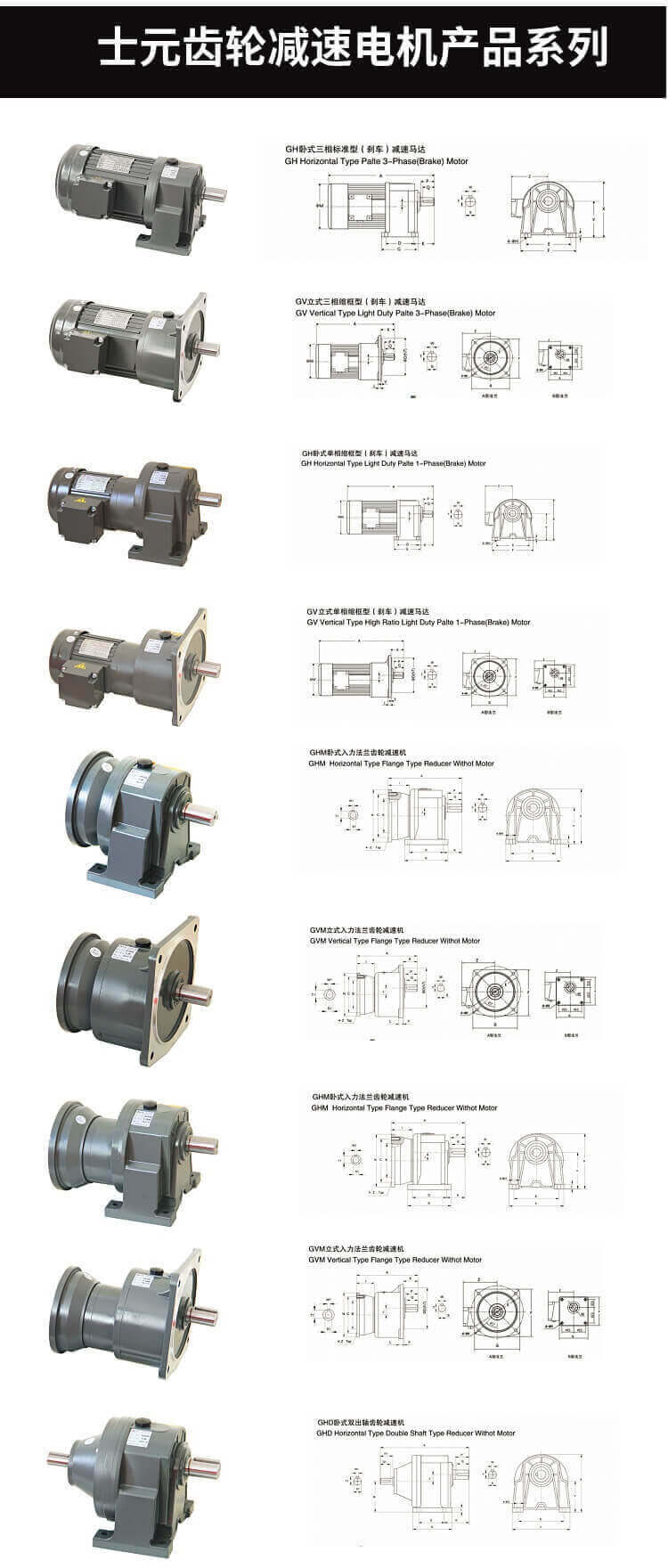 蘇州士元電機(jī) 士元齒輪減速電機(jī) 士元減速馬達(dá)系列