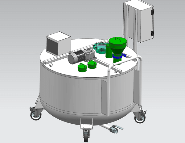 士元直角中空減速機(jī)SGF35-750W在攪拌罐上的應(yīng)用