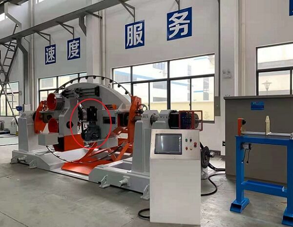 大功率直角減速機+伺服電機在線纜設備上的使用